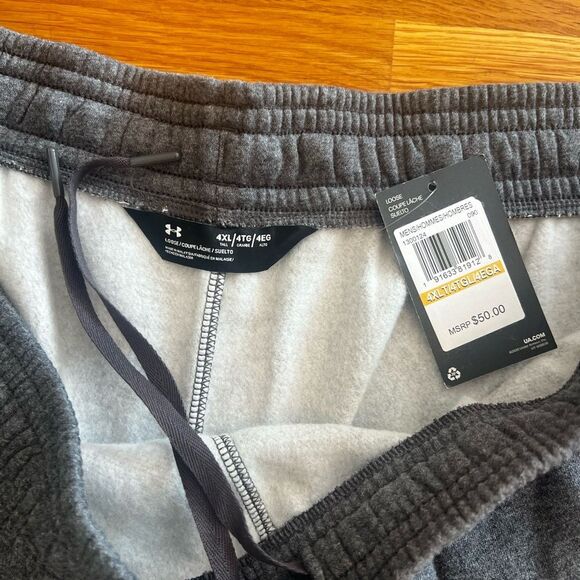 Under Armour Men's Loose Fit Size 4XLT Grey Sweatpants NWT - Picture 4 of 8